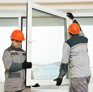 Glass window installation